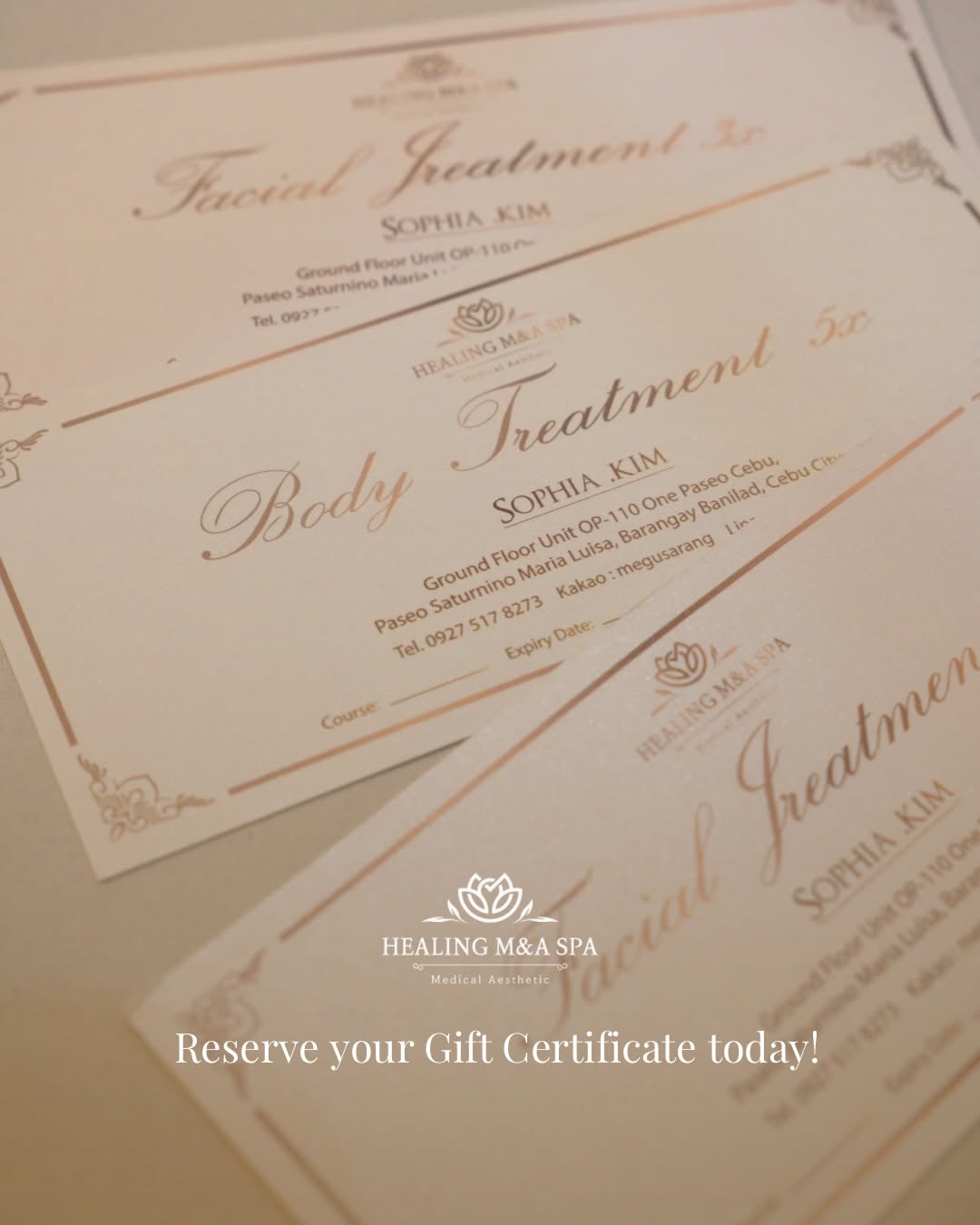Healing M&A Spa brand photography